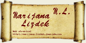 Marijana Lizdek vizit kartica